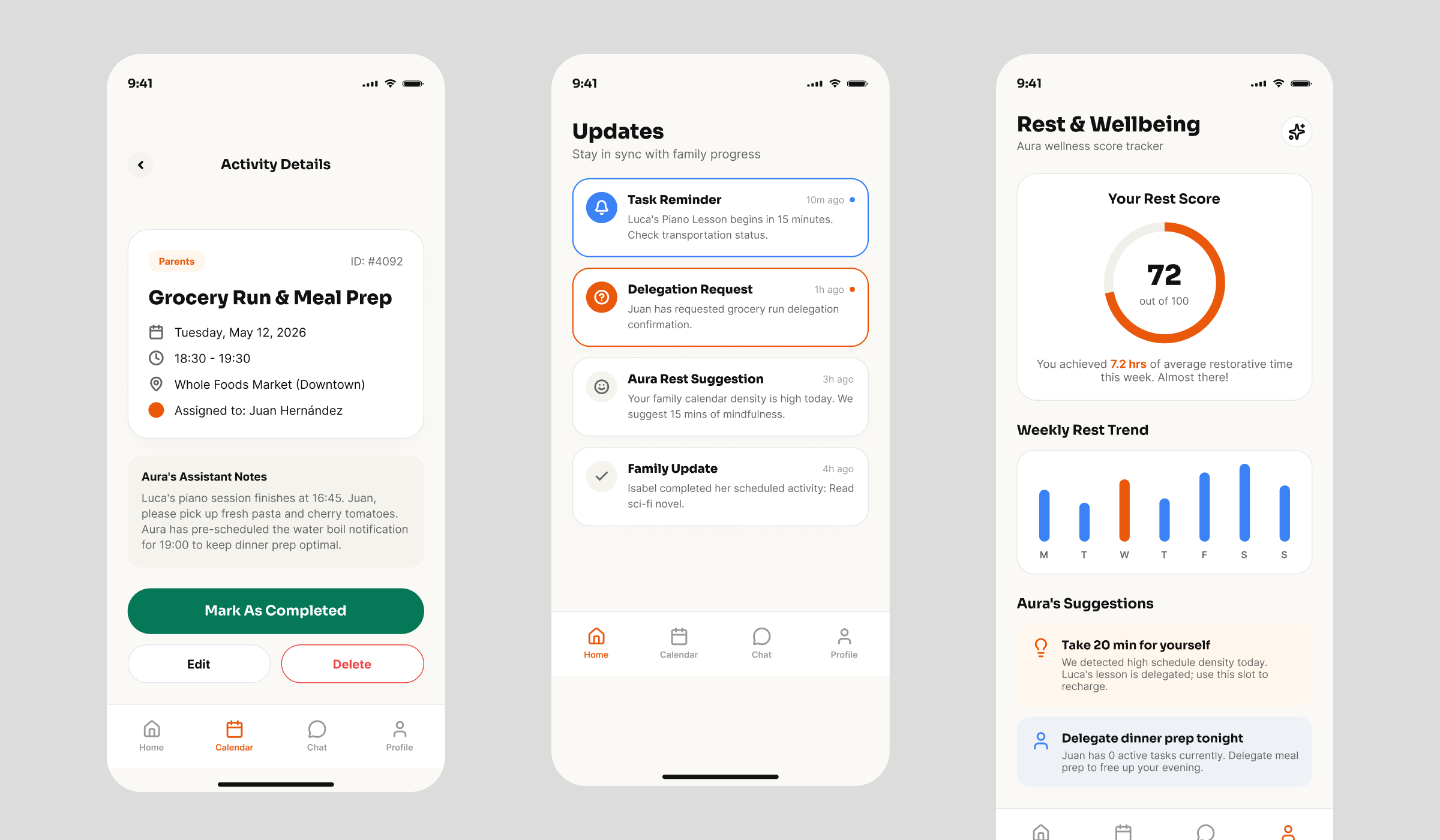 AURA — AI Assistant UI/UX Design view 5